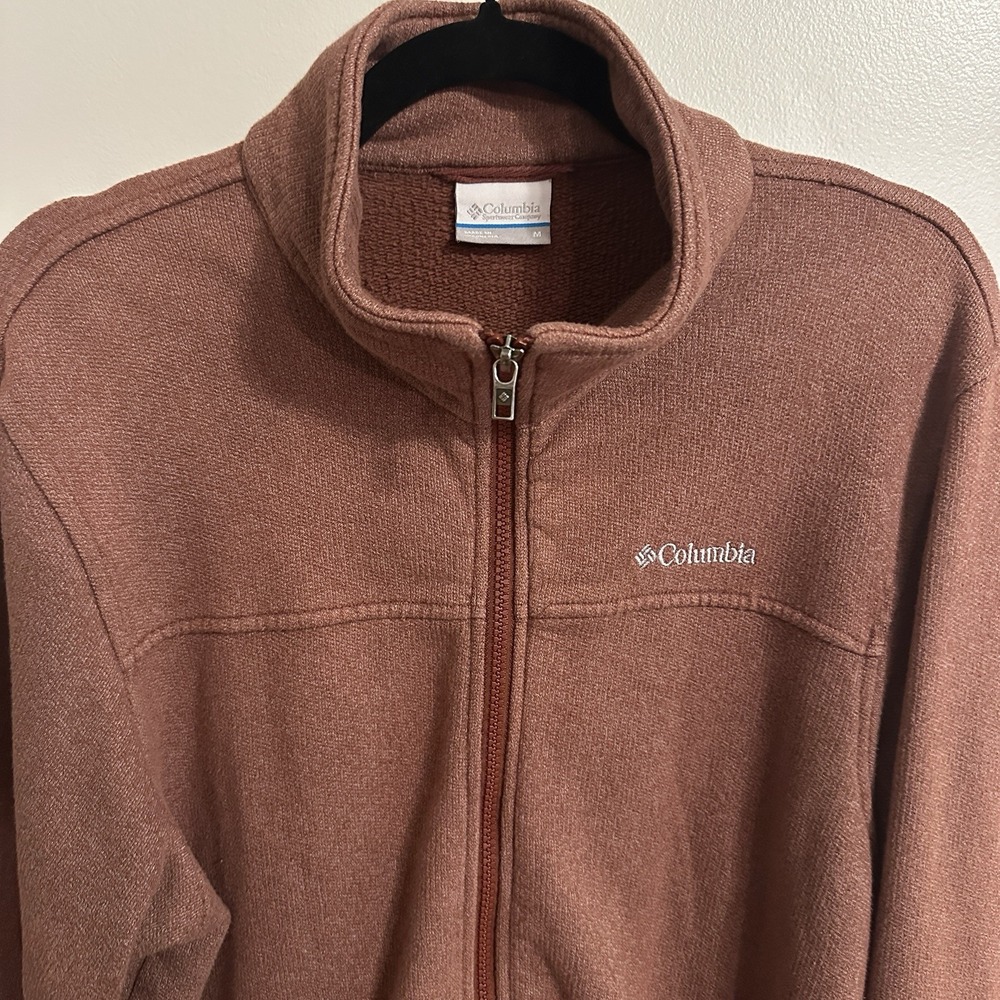 Columbia‎ Men's Pullover 1/4 Zip Sweater Red Rust Size M